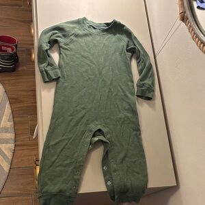 Carter's Olive Green Waffle Kids Footie One Piece